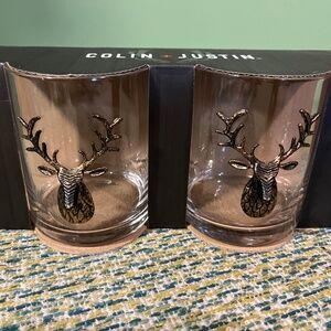Steel deer cocktail glasses